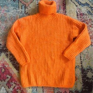 MNG Cozy Orange Turtleneck Sweater XS